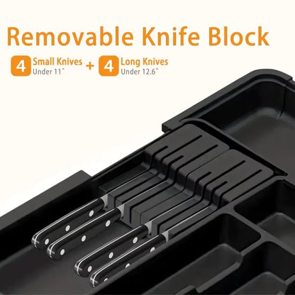 Expandable Cutlery Tray - Adjustable Kitchen Drawer Organizer