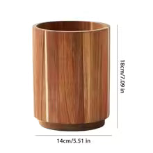 360° Rotating Wooden Utensil Holder - Large Capacity Kitchen Organizer