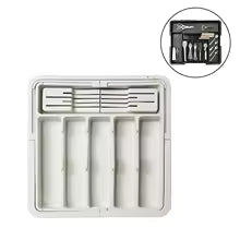 Expandable Cutlery Tray - Adjustable Kitchen Drawer Organizer
