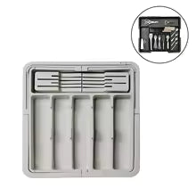 Expandable Cutlery Tray - Adjustable Kitchen Drawer Organizer