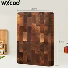 Acacia Wood Cutting Board - Thick Non-Slip Double-Sided Board