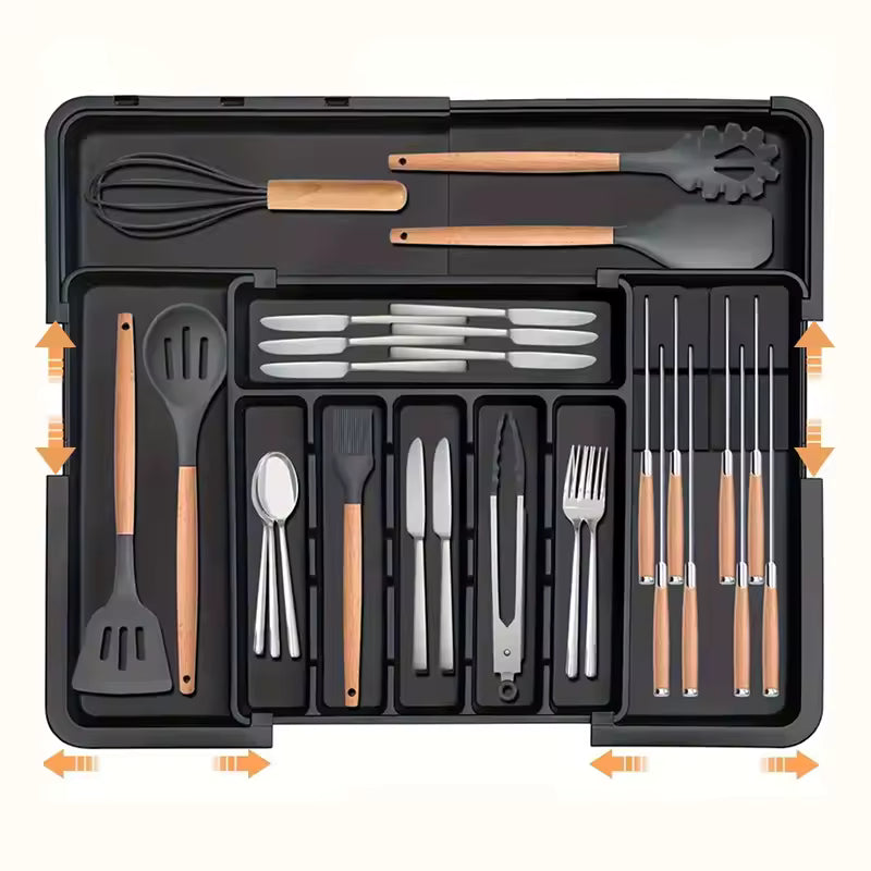 Expandable Cutlery Tray - Adjustable Kitchen Drawer Organizer