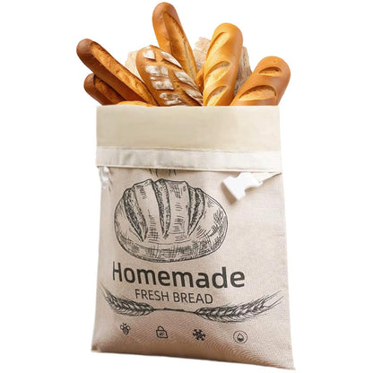 Beeswax Bread Bag with Buckle - Reusable Eco Bread Storage Pouch