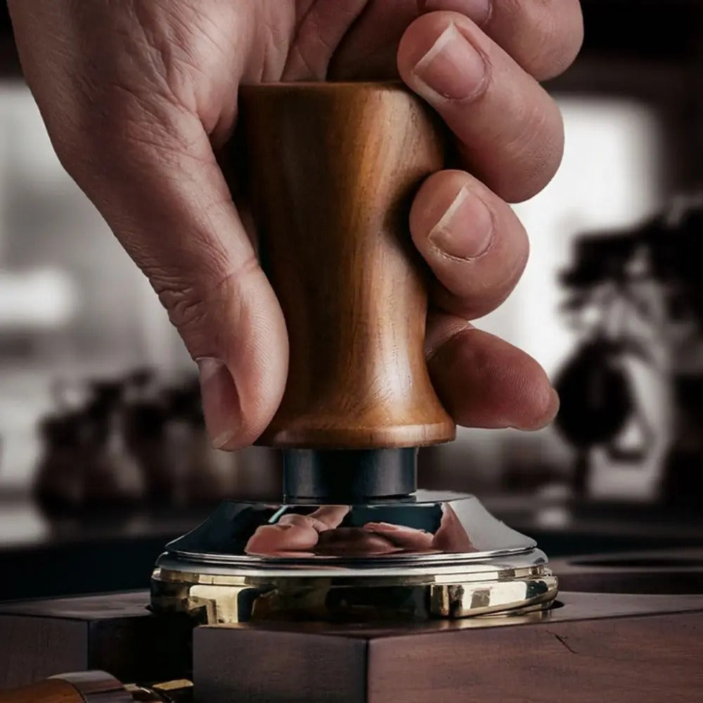 Self-Leveling Coffee Tamper - Spring-Loaded Espresso Press