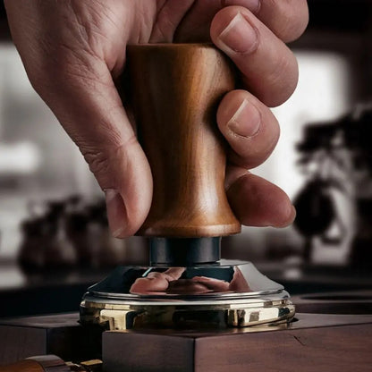 Self-Leveling Coffee Tamper - Spring-Loaded Espresso Press