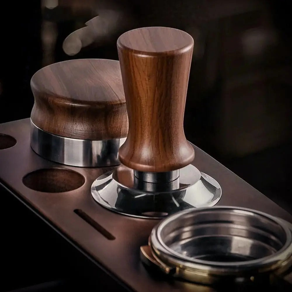 Self-Leveling Coffee Tamper - Spring-Loaded Espresso Press