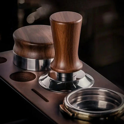 Self-Leveling Coffee Tamper - Spring-Loaded Espresso Press
