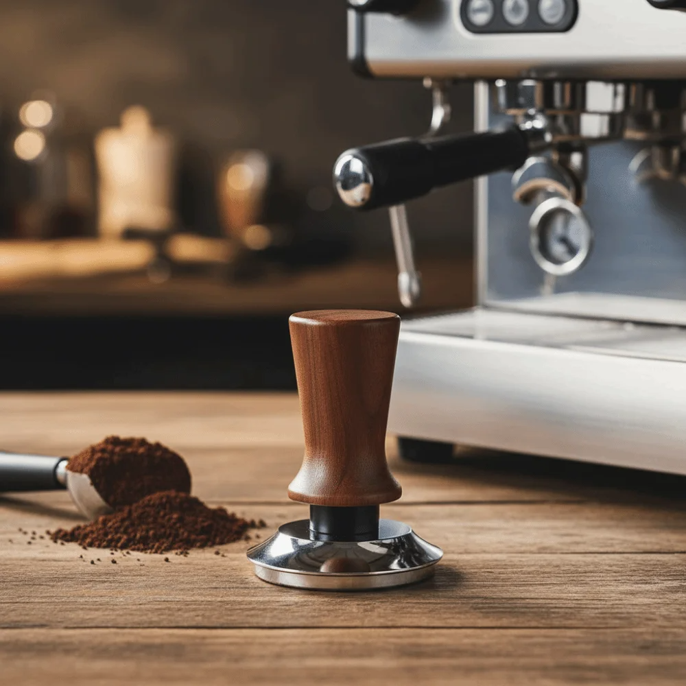 Self-Leveling Coffee Tamper - Spring-Loaded Espresso Press