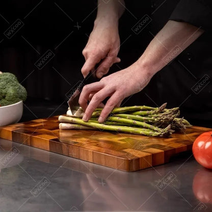 Acacia Wood Cutting Board - Thick Non-Slip Double-Sided Board
